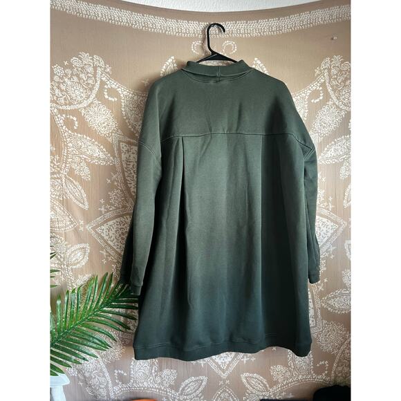 Tuckernuck Pomander Place Forest Green Porter Sweatshirt Dress Fleece Medium - Picture 7 of 8
